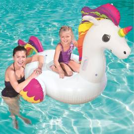 Saltea de apa gonflabila pentru copii, model unicorn, 150x117 cm, bestway maxi fantasy , 6 image