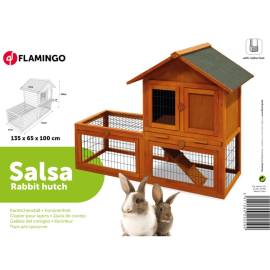 Flamingo cușcă pentru iepuri "salsa", maro, 135x65x100 cm, 3 image
