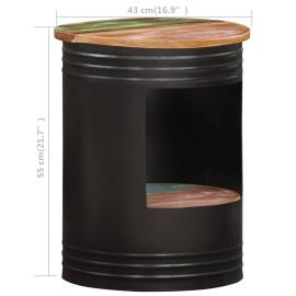 Măsuță de cafea, 43 x 55 cm, lemn masiv reciclat, 6 image