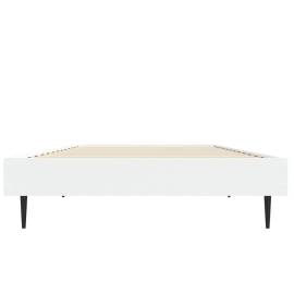 Cadru de pat, alb, 75x190 cm, lemn prelucrat, 6 image