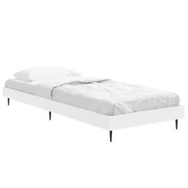Cadru de pat, alb, 75x190 cm, lemn prelucrat, 3 image