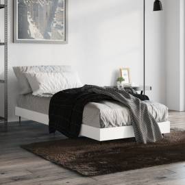 Cadru de pat, alb, 75x190 cm, lemn prelucrat, 4 image