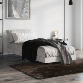 Cadru de pat, gri beton, 75x190 cm, lemn prelucrat, 4 image