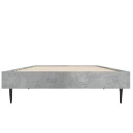 Cadru de pat, gri beton, 75x190 cm, lemn prelucrat, 6 image