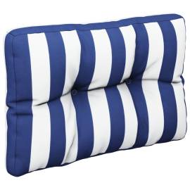 Pernă de paleți, dungi albastru/alb, 50x40x12 cm, textil, 4 image