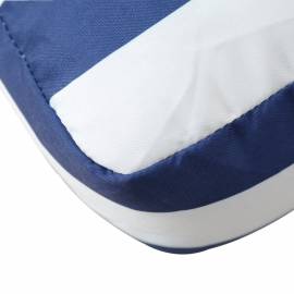 Pernă de paleți, dungi albastru/alb, 50x50x12 cm, textil, 7 image
