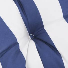 Pernă de paleți, dungi albastru/alb, 60x40x12 cm, textil, 8 image