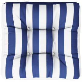 Pernă de paleți, dungi albastru/alb, 60x60x12 cm, textil, 2 image