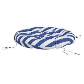 Pernă rotundă dungi albastre/albe, Ø100 x11 cm, textil oxford, 4 image