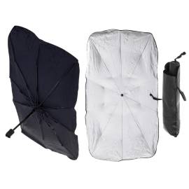 Parasolar Auto tip umbrela pentru parbriz, dimensiune 65 x 110 cm, culoare neagra, 2 image