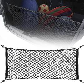 Plasa de bagaje elastica cu buzunar si suporti de montaj, dimensiune 100 x 40 cm, 3 image