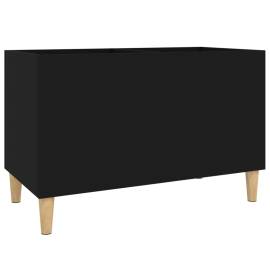 Dulap pentru discuri, negru, 74,5x38x48 cm, lemn prelucrat, 2 image