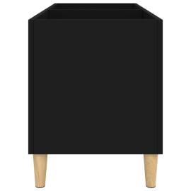 Dulap pentru discuri, negru, 74,5x38x48 cm, lemn prelucrat, 6 image