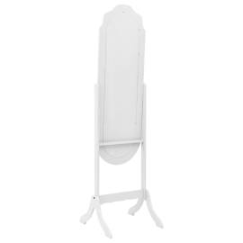 Oglindă independentă, alb, 45,5x47,5x160 cm, lemn compozit, 3 image