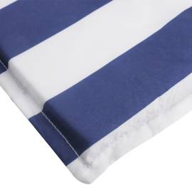 Pernă șezlong cu dungi albastre și albe, țesătură oxford, 6 image