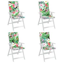Perne de scaun spătar înalt, 4 buc., multicolor, textil, 3 image