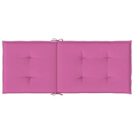 Perne de scaun spătar înalt, 4 buc., roz, textil, 6 image