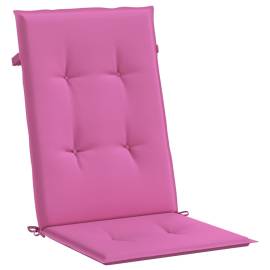 Perne de scaun spătar înalt, 4 buc., roz, textil, 4 image