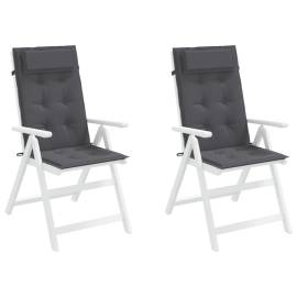 Perne scaun cu spătar înalt 2 buc, antracit, țesătură oxford, 4 image