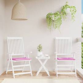 Perne scaun grădină, roz, 2 buc., 50x50x3 cm, textil