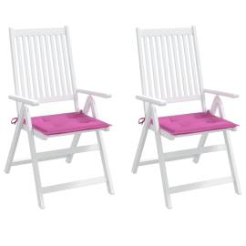 Perne scaun grădină, roz, 2 buc., 50x50x3 cm, textil, 3 image