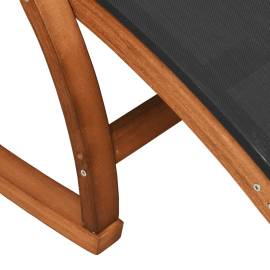 Scaun balansoar, gri, textilenă și lemn masiv de plop, 7 image