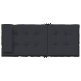 Perne de scaun cu spătar înalt, 2 buc, negru, țesătură oxford, 6 image
