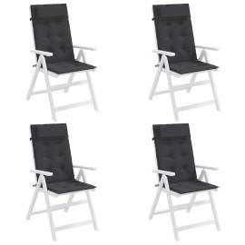 Perne de scaun cu spătar înalt, 4 buc, negru, țesătură oxford, 4 image