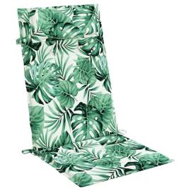 Perne de scaun spătar înalt, 6 buc, model frunze, textil oxford, 3 image