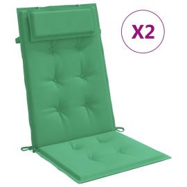 Perne scaun cu spătar înalt, 2 buc, verde, țesătură oxford, 2 image