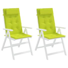 Perne scaun cu spătar înalt, 2 buc, vernil, țesătură oxford, 4 image