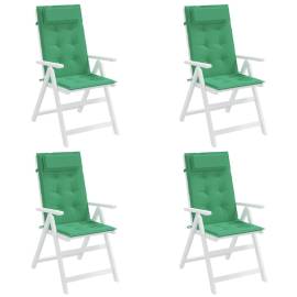 Perne scaun cu spătar înalt, 4 buc, verde, țesătură oxford, 4 image