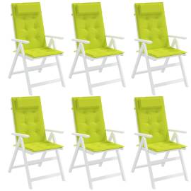 Perne scaun cu spătar înalt, 6 buc, vernil, țesătură oxford, 4 image