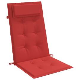 Perne scaun cu spătar înalt 2 buc, roșu, țesătură oxford, 3 image