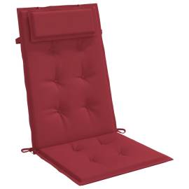 Perne scaun cu spătar înalt 4 buc, roșu vin, țesătură oxford, 3 image