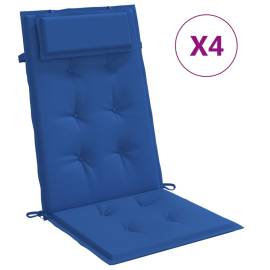 Perne scaun spătar înalt 4 buc albastru regal, țesătură oxford, 2 image