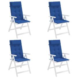 Perne scaun spătar înalt 4 buc albastru regal, țesătură oxford, 4 image