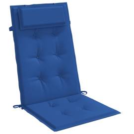 Perne scaun spătar înalt 4 buc albastru regal, țesătură oxford, 3 image