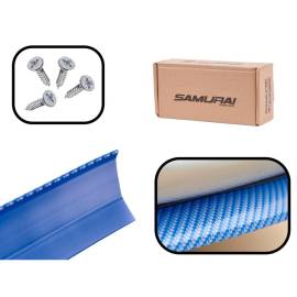 Protectie spoiler, prelungire bara fata/spate din cauciuc, culoare CARBON Albastru, 8 image