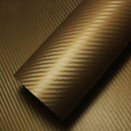 Folie colantare auto Carbon 3D - Gold (3m x 1,27m), 2 image