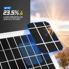 Panou Solar 20W, pentru incarcare baterii de 12V, utilizat in Calatorii, Rulote, Camping, Cabana, 3 image