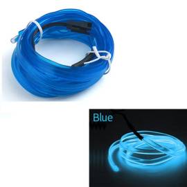 Fir Neon Auto "EL Wire" culoare Albastru, lungime 1M, alimentare 12V, droser inclus, 2 image