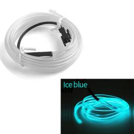 Fir Neon Auto "EL Wire" culoare Albastru Turcoaz, lungime 1M, alimentare 12V, droser inclus, 2 image