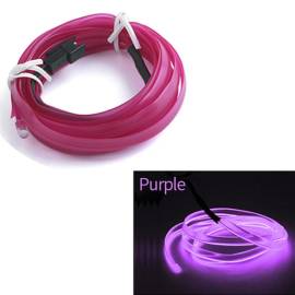 Fir Neon Auto "EL Wire" culoare Mov, lungime 1M, alimentare 12V, droser inclus, 2 image