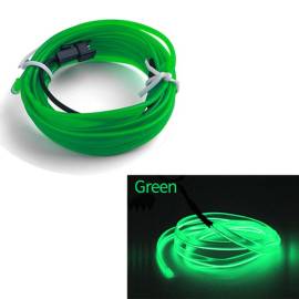 Fir Neon Auto "EL Wire" culoare Verde, lungime 2M, alimentare 12V, droser inclus, 2 image