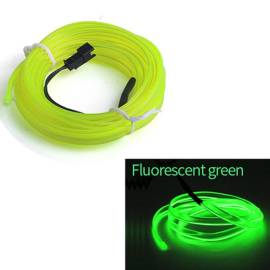 Fir Neon Auto "EL Wire" culoare Verde Fluorescent, lungime 5M, alimentare 12V, droser inclus, 2 image