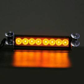 Lampa stroboscopica LED, montaj in parbriz, 8W, culoare Orange, 2 image