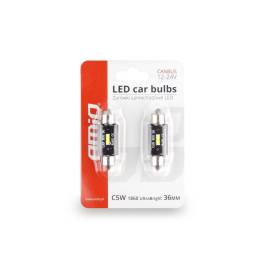 Set becuri auto cu LED CANBUS sofit compatibil C5W 1 SMD 36mm Alb 12/24V, 3 image