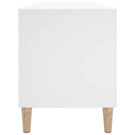 Comodă discuri, alb, 100x38x48 cm, lemn prelucrat, 6 image