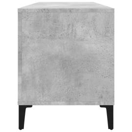 Dulap pentru discuri gri beton, 100x38x48 cm, lemn prelucrat, 6 image